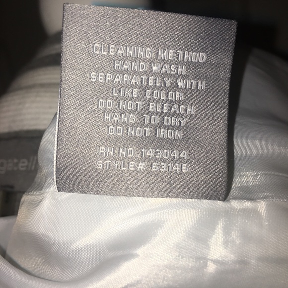 Bagatelle Small Gray & White Stripe Moto Jacket - Picture 6 of 10